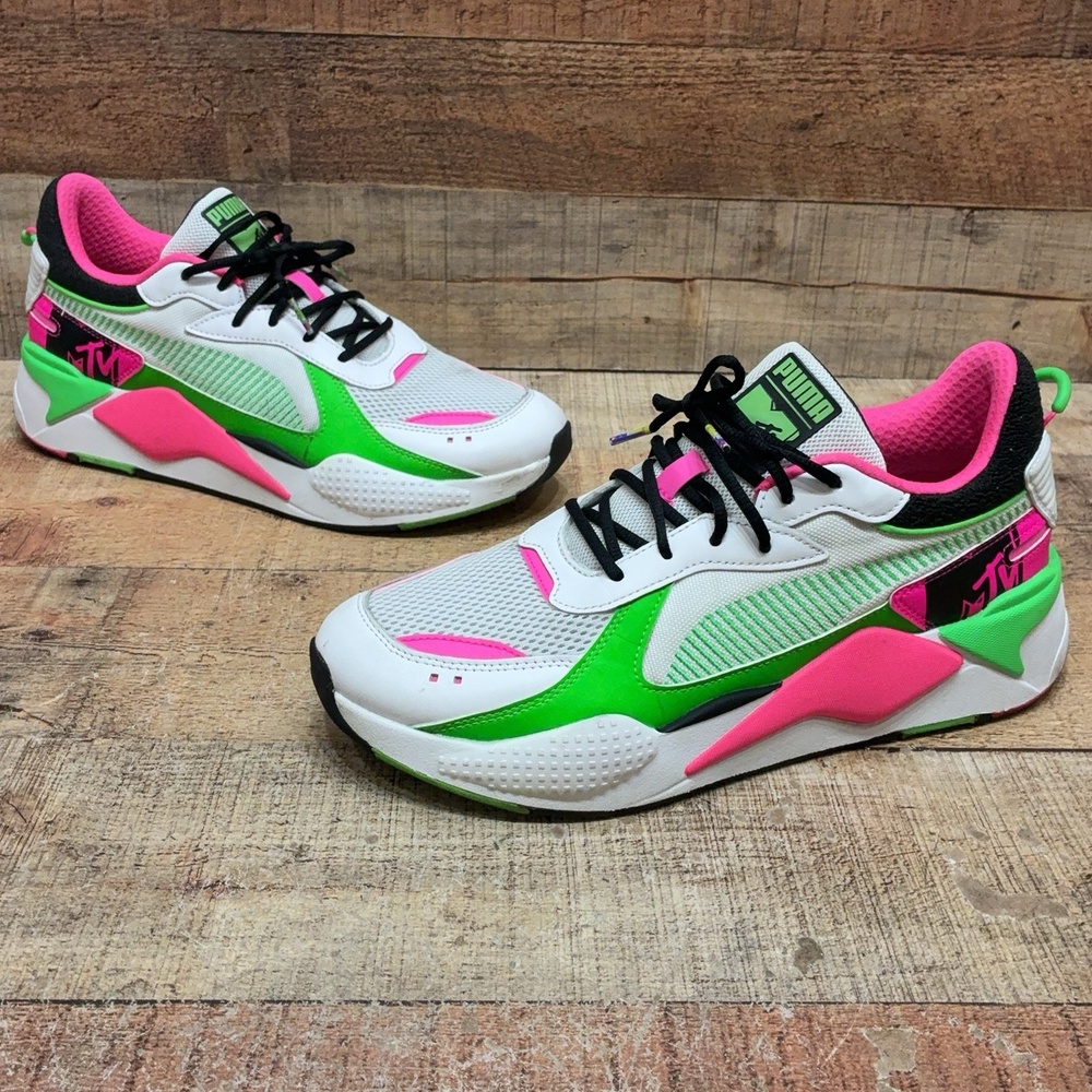 Puma RS-X MTV Shoes Mens Size 11.5 45 Multicolor Mesh Walking Sneaker 90s